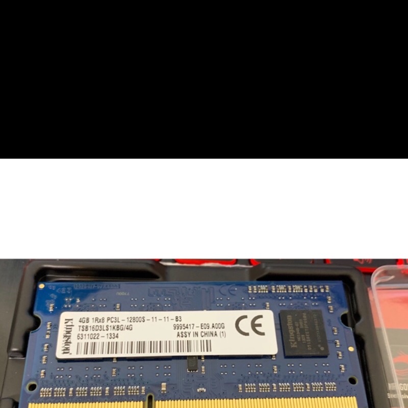 金士頓　Kingston NB DDR3L-1600 4GB