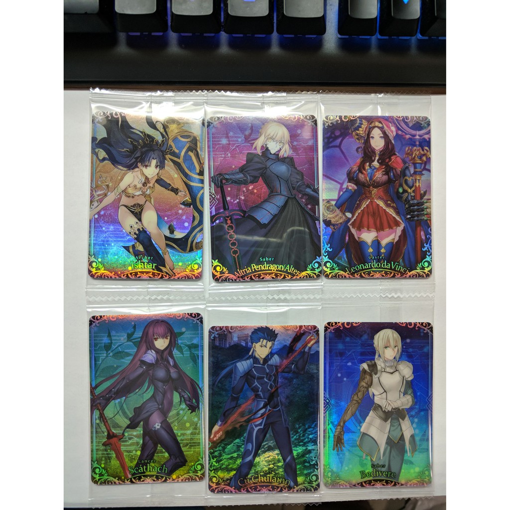 Fate/Grand Order FGO威化餅乾 收藏卡 復刻版 黑Saber 達文西 伊斯塔 師匠 狗哥 小貝