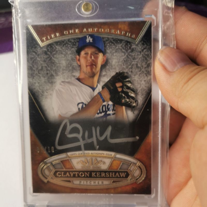 2015 TOPPS TIER ONE Clayton Kershaw 限量簽名卡 1/10 道奇