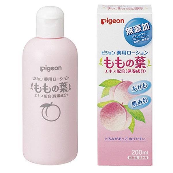 +爆買日本+日本製 Pigeon 貝親 桃葉爽身乳液 200ML 嬰幼兒用 液狀爽身粉 日本原裝