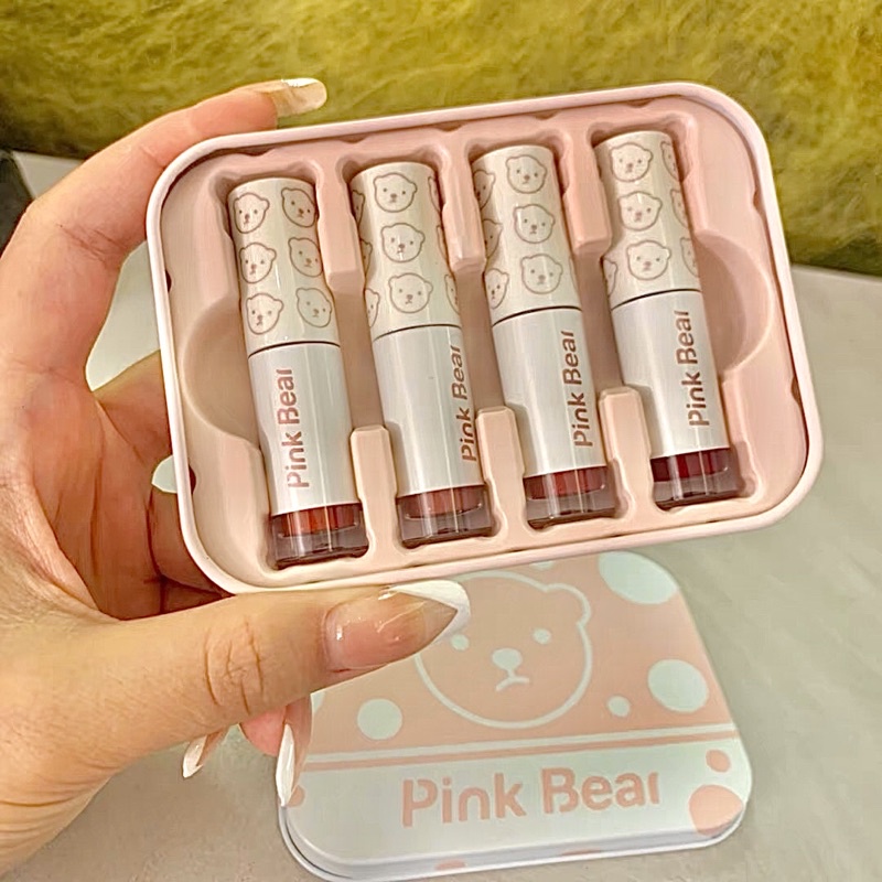 Pink Bear鏡面唇釉禮盒組