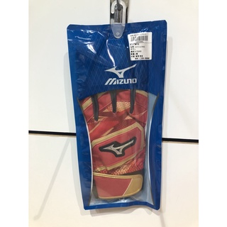 【MIZUNO】成人棒球打擊手套 包覆 透氣 3D立體 ( 一雙入 ) 紅色 - 1ETEA15062
