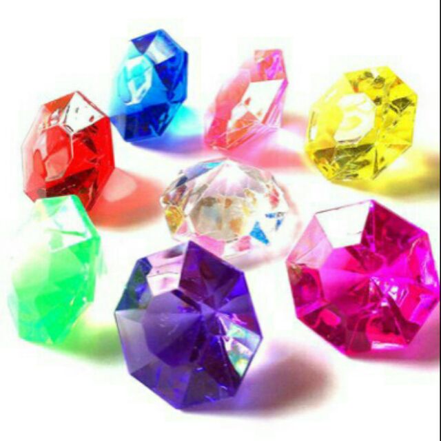 出清 透明 鑽石 10色 批發 多色 彩色 大號  壓克力 寶石 鑽石/戀與製作人/鑽石禮盒/寶石之國