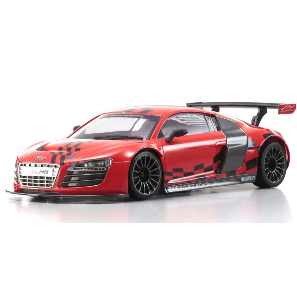 ~夏樹愛甩尾~KYOSHO MINI-Z原廠車殼奧迪Audi R8 LMS Driving 紅/黑色(MZP239SR)