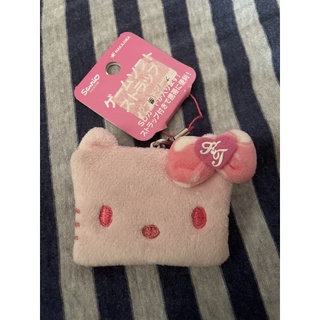 Sanrio Hello Kitty方型臉型零錢包附手機吊飾