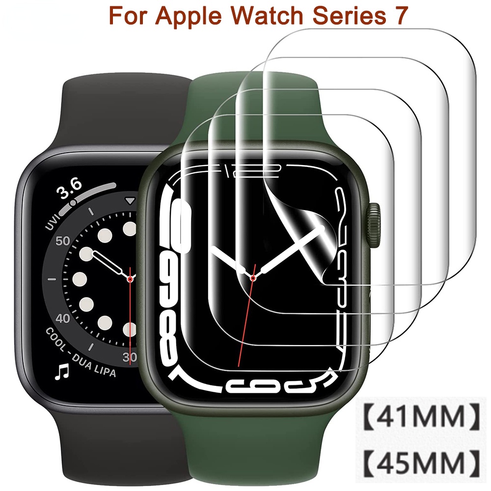 適用於 Apple Watch 系列 7 屏幕保護膜的 Apple Watch 45 毫米 41 毫米軟膜防塵手錶配件全