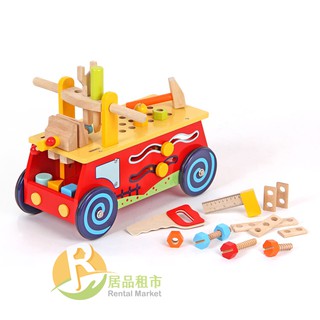 【居品租市】※專業出租平台 - 嬰幼玩具※ mentari 木頭玩具 小工匠工具滑步車