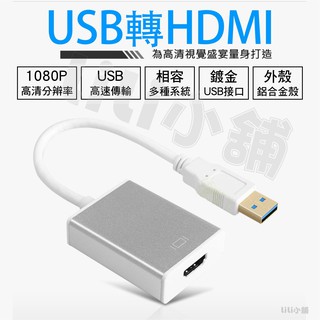USB 轉 HDMI 影像訊號線 USB TO HDMI 外接顯示卡 螢幕視頻線