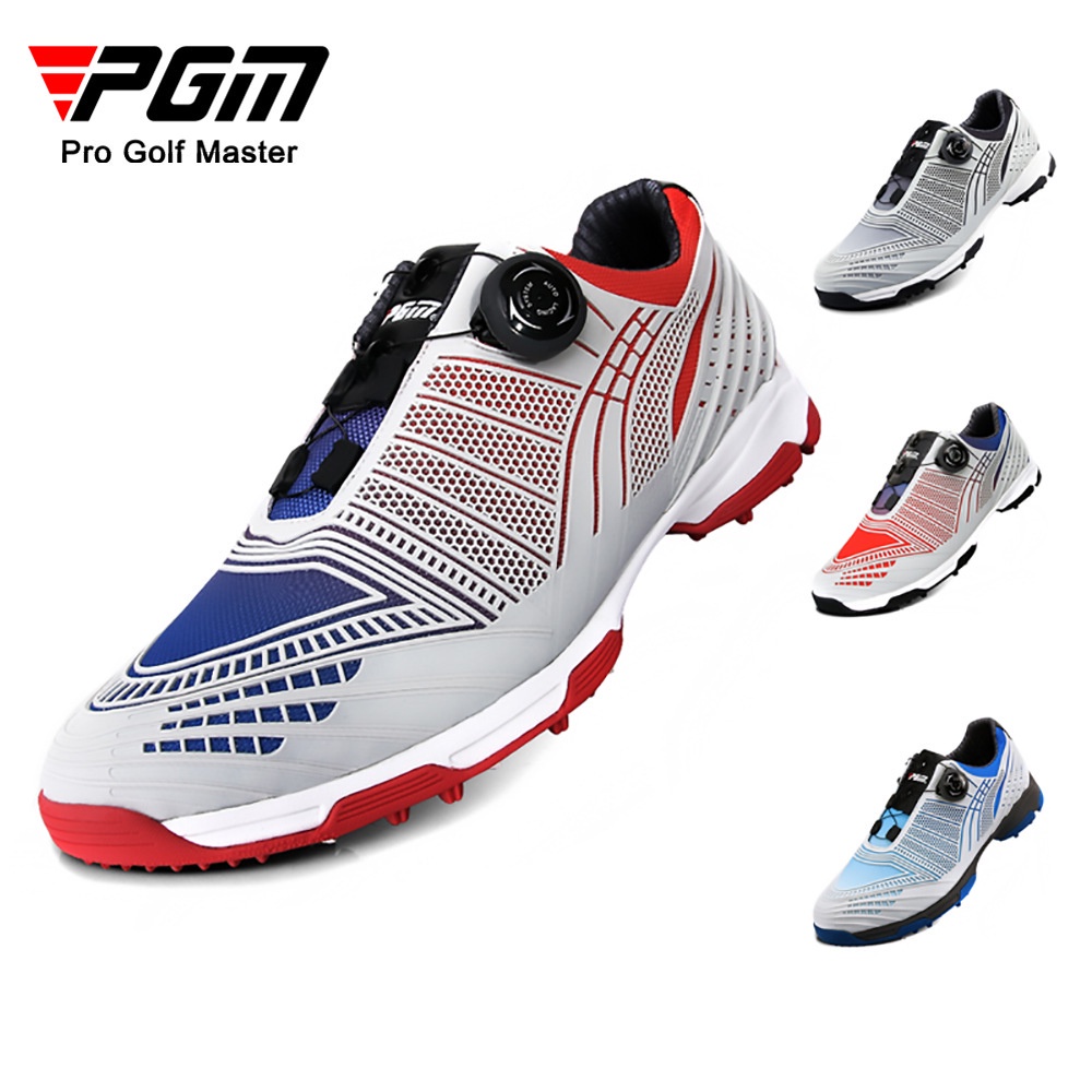 PGM 男士球鞋 高爾夫球鞋 防滑運動 鞋旋轉鞋扣防滑防滑多功能防水 貨到付款 免費運送