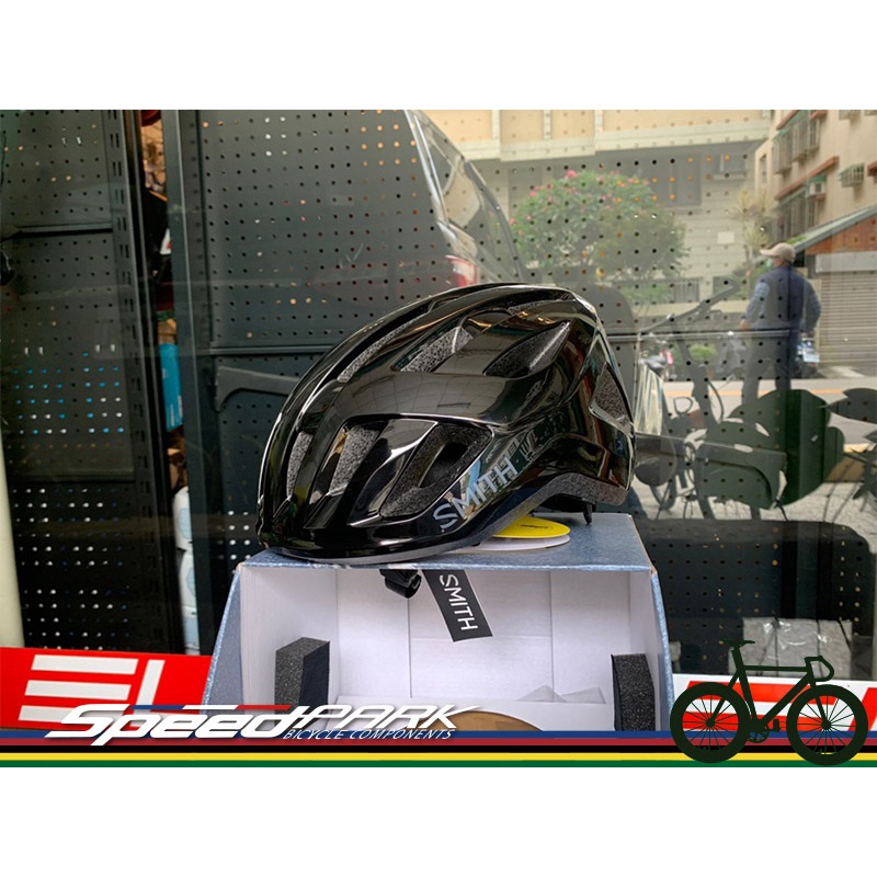 【速度公園】美國 SMITH Signal MIPS 自行車安全帽 『亮面黑』 21通風孔 可放置太陽眼鏡 M/L
