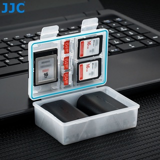 JJC 2合1相機電池盒帶記憶卡槽 可收納NP-W126S NP-FW50 FZ100 LP-E6N EN-EL14A等