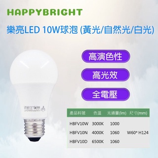 樂亮 LED 燈泡 10W 小夜燈 白光 黃光 E27 燈頭 另有 8W 12W