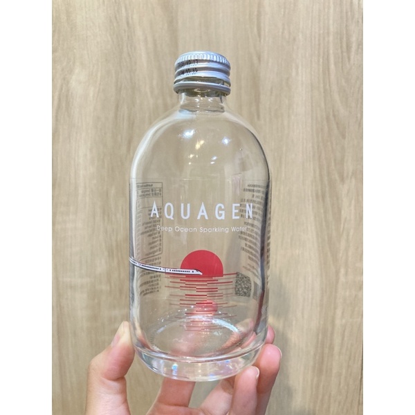 空瓶 台鐵 騰雲號 騰雲座艙 Aquagen海洋深層氣泡水 330 ml 空瓶 如圖