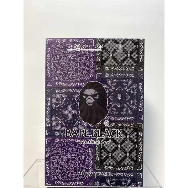 現貨 全新未拆 Be@rBrick 庫柏克力熊 BAPE Black Bandana 500% 400%+100%