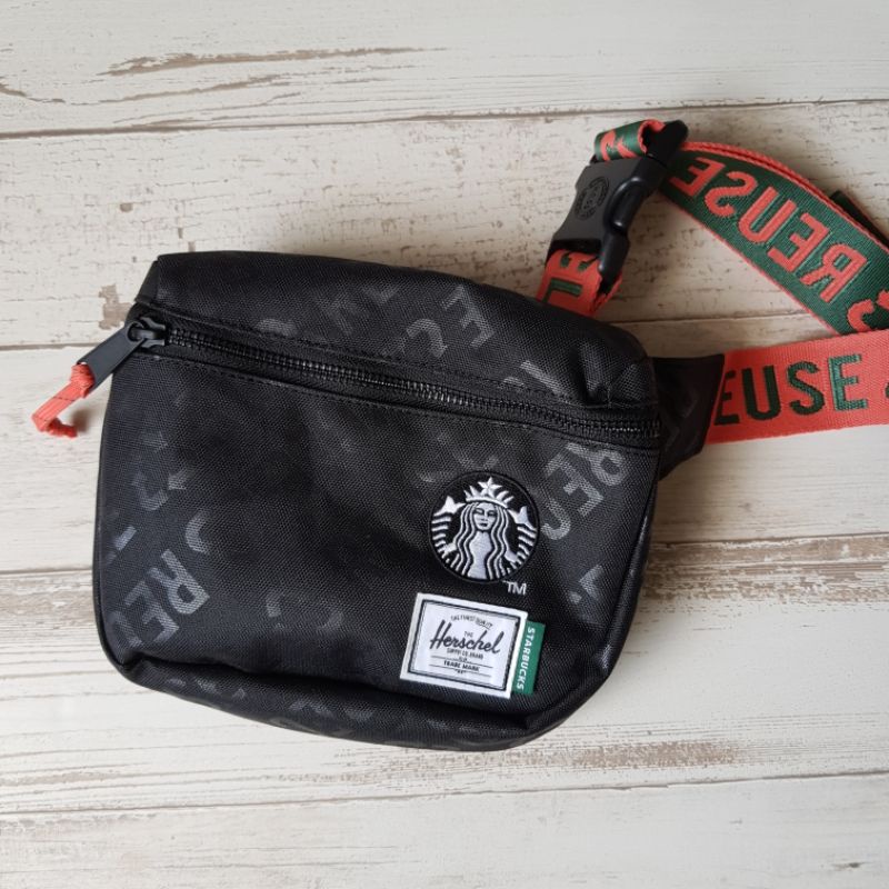 絕版包 | 台灣公司貨 星巴克Starbucks x Herschel 腰肩包 已絕版 品牌聯名系列商品
