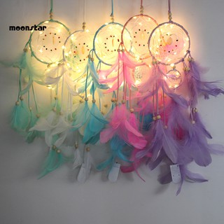 Moonstar Dream Catcher 羽毛仙女 LED 燈壁掛臥室裝飾裝飾品