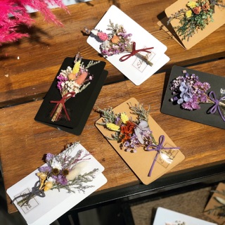 乾燥花卡片/生日卡片/畢業卡片/母親節卡片