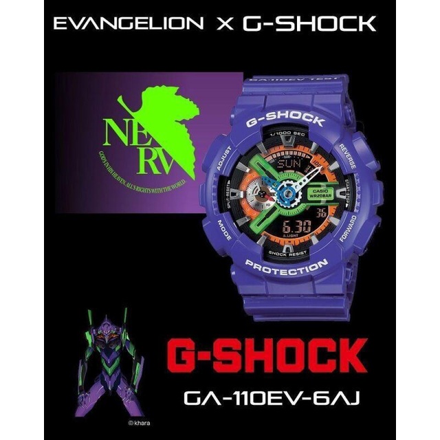 G-SHOCK 絕版限量 福音戰士 EVA 初號機 聯名款 GA-110EV