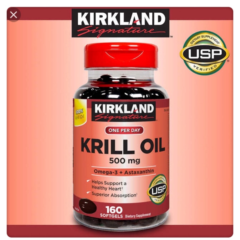 代購「現貨」Kirkland Krill Oil 500mg磷蝦油(南極蝦精)含磷脂質 蝦青素