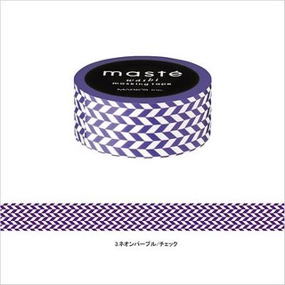 【紙膠帶分裝】日本和紙膠帶 日本品牌 MARK’S maste 格紋 人形紋 條紋 - 霓虹紫 紙膠帶分裝100cm