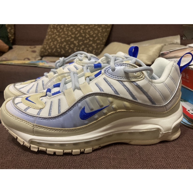 全新女鞋NIKE air Max 98漸層灰藍23公分