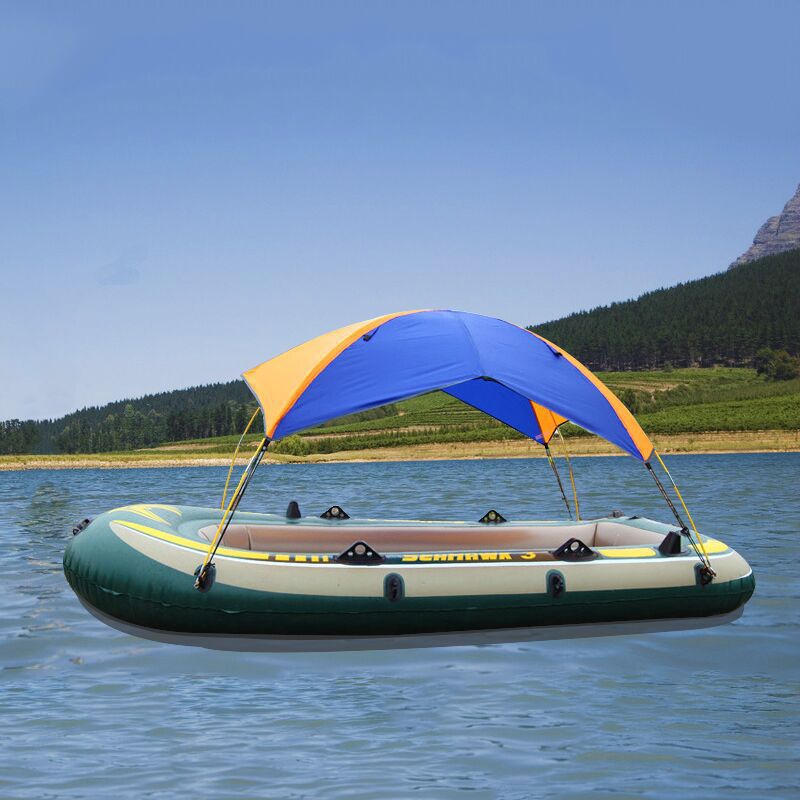 充氣船帳篷橡皮艇折疊遮陽棚釣魚遮陽凉棚