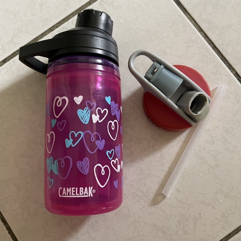 二手 CAMELBAK 雙層水壺 甜蜜愛心（無咬嘴） 含直飲杯杯蓋