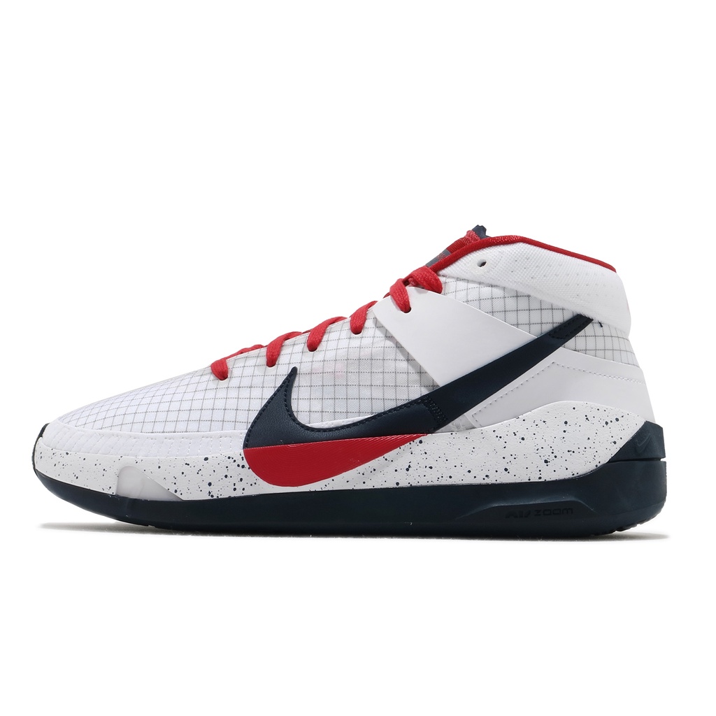 Nike 籃球鞋 KD13 USA 白 藍 黑 男鞋 美國隊 Kevin Durant 【ACS】 CI9949-101