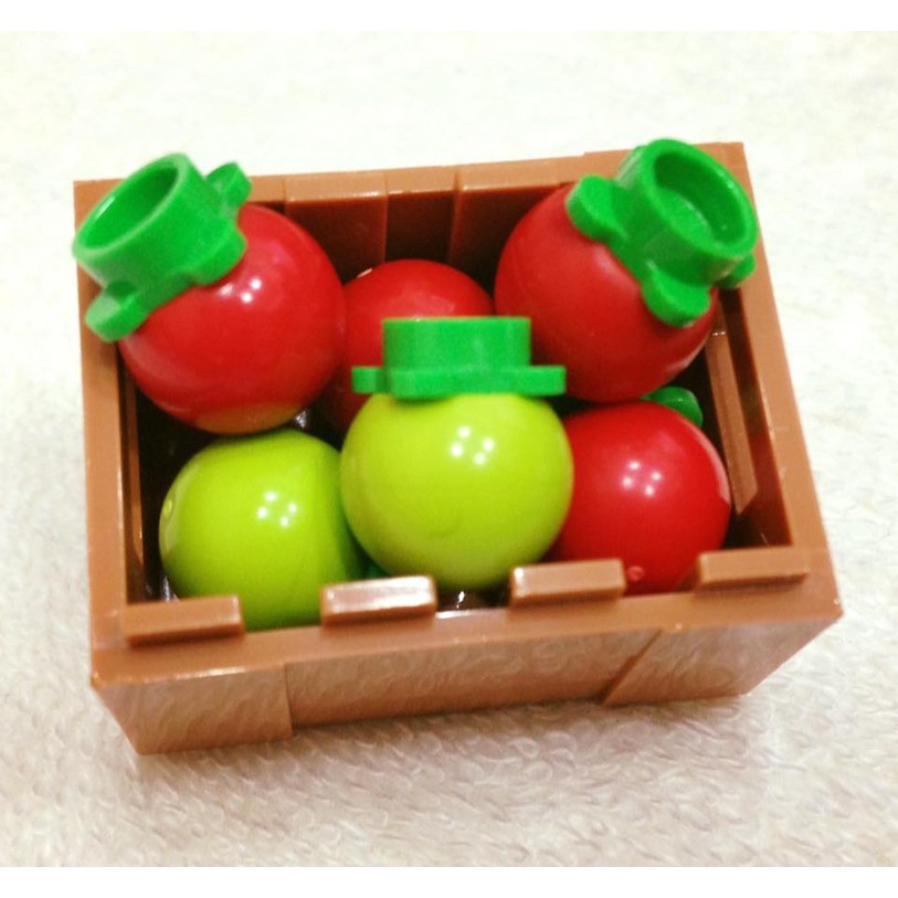 樂高 LEGO 番茄 紅色 萊姆 綠色 水果 植物 蔬菜 食物 32474 4290714 red lime ball