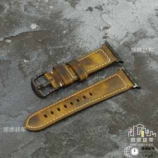 娜娜錶帶 快速出貨 爆裂紋 瘋馬皮 蘋果錶帶 Apple watch 10代 9代 SE ultra 46mm 45mm