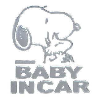 跳樓拚ㄌ賠錢賣日本限定販售 史努比 SNOOPY BABY IN CAR 車用 裝飾貼 行李箱 傢俱 貼紙 汽車 貼 紙