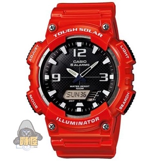 【CASIO】臺灣卡西歐公司貨 搶眼多功能運動太陽能 雙顯錶 100米防水(AQ-S810WC-4A)