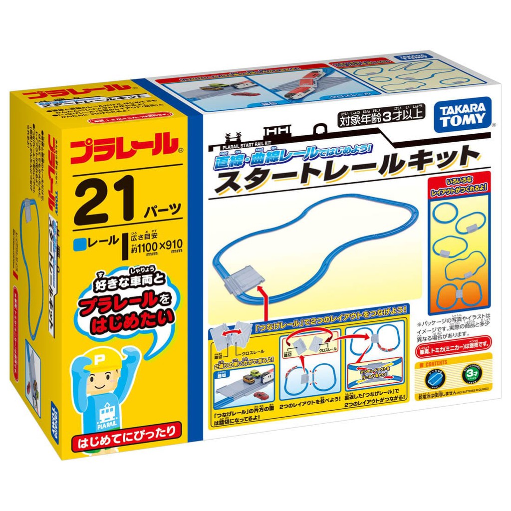 ★『 TOMY 』 PLARAIL鐵路王國系列  火車配件  基本軌道變化入門組 _TP16787