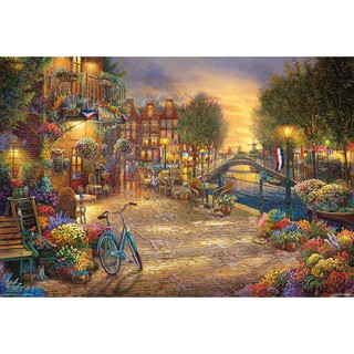 日本進口拼圖（BEVERLY）/2000片/Thomas Kinkade 阿姆斯特丹 街景