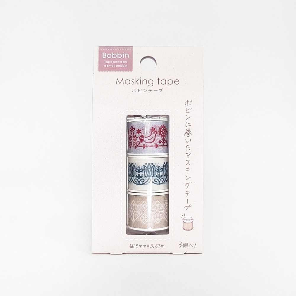 國譽KOKUYO Bobbin Masking Tape 紙膠帶 / 刺繡 (T-B1115-9-3S)