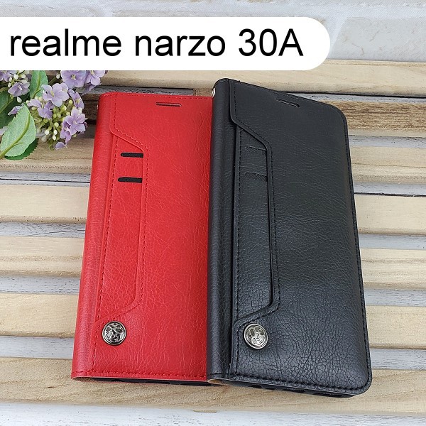 多卡夾真皮皮套 realme narzo 30A (6.5吋)