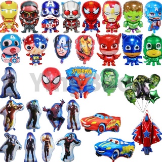 復仇者聯盟美國隊長鋼鐵俠蜘蛛俠綠巨人鋁膜氣球生日派對背景牆裝飾兒童玩具 Globos