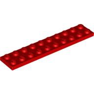 LEGO 383221 3832 紅色 2x10 薄板