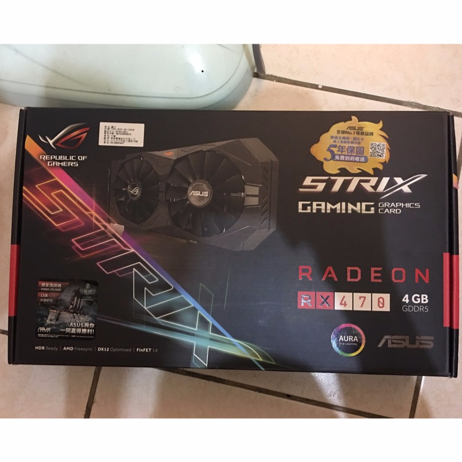 ASUS STRIX RX470 4GB 保固到2021-12-14