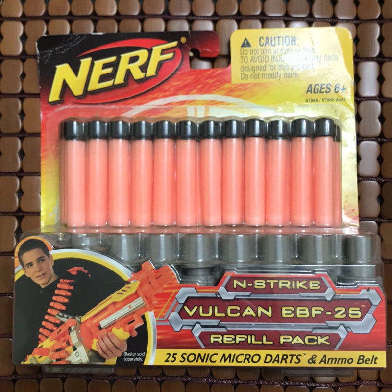 Nerf N-Strike Vulcan EBF-25 Refill Pack 火神彈鏈補充包 25發 全新 外盒有損