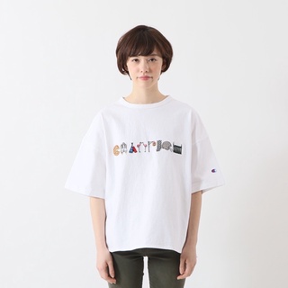 Champion Women's 刺繡Logo短tee(白色）