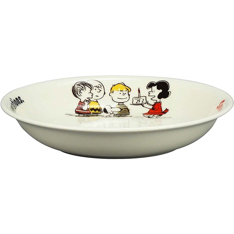 日本山加 YAMAKA SNOOPY 日本製 陶瓷圓形餐盤 21.5cm 蛋糕 SJ21771