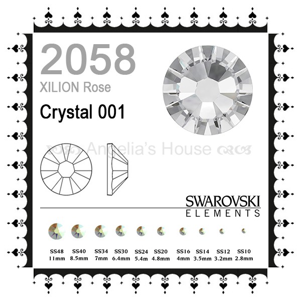 【安琪飾品】DIY材料－SWAROVSKI 施華洛世奇水晶鑽 2058．SS16．透明平底鑽（10顆20元）