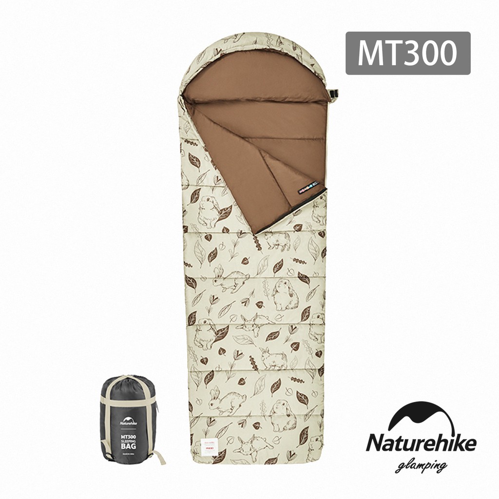 Naturehike MT300萌泥兔可機洗帶帽信封睡袋 SD015 現貨 廠商直送