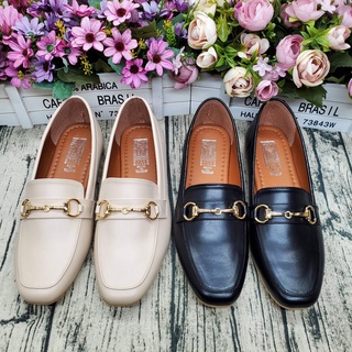 M.M.D SHOES 熱銷 現貨🔝臺灣製 皮革 方頭 平底鞋 金屬鏈 樂福鞋 懶人鞋 MIT製