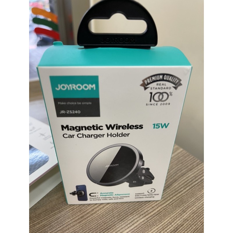原廠Joyroom Apple magsafe 車載無線磁吸充電器