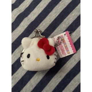 Sanrio Hello Kitty臉型開口笑零錢包附吊飾
