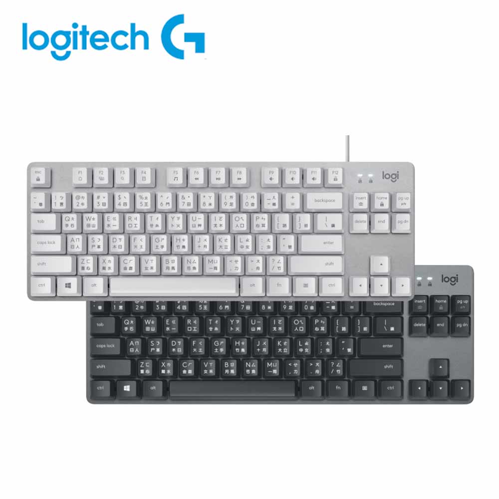 Logitech 羅技K835 TKL 有線鍵盤(黑/白)-富廉網