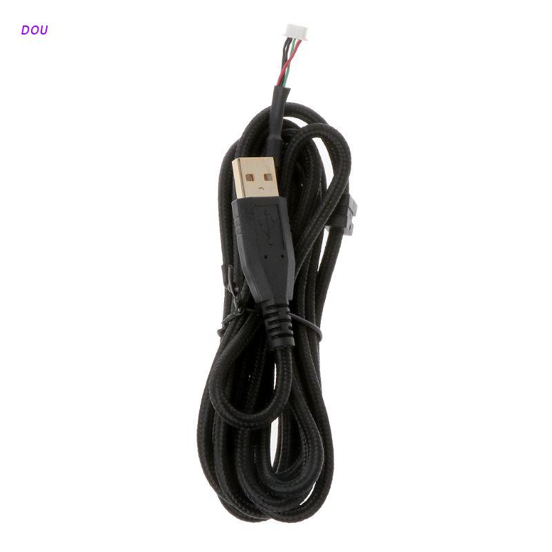 DOU iwo 鍍金耐用尼龍編織線 USB 機械鍵盤電纜更換線適用於 Razer BlackWidow X Chroma