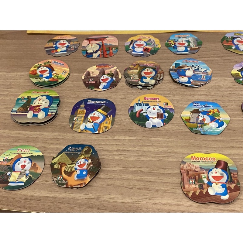 哆啦A夢環遊世界立體磁鐵 7-11 五個十元